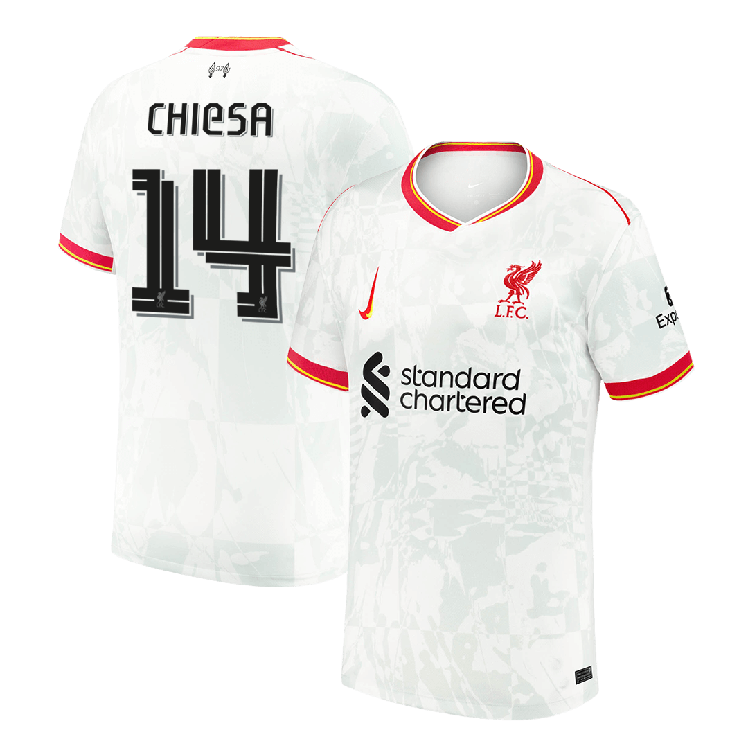 Liverpool Tredjeställ Fotbollströja CHIESA #14 2024/25 - UCL
