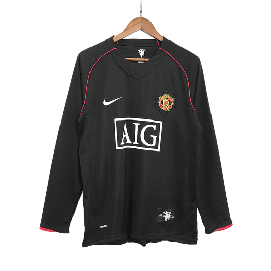 Retro Manchester United Borta Fotbollströja ROONEY #10 2007/08 långärmad-1