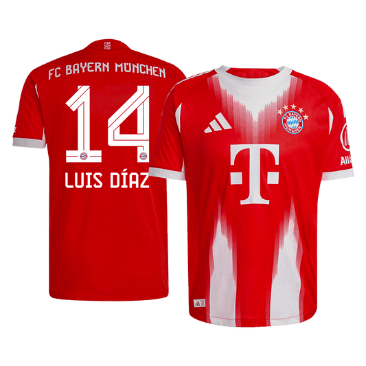 LUIS DÍAZ #14 Bayern Munich Tröja 2025/26 Hemma Autentisk-1