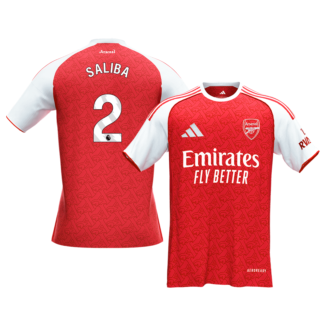 SALIBA #2 Arsenal Tröja 2025/26 Hemma Premium Röd