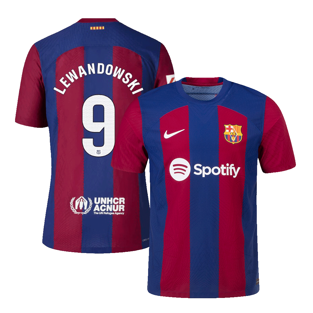 Barcelona Hemma Fotbollströja LEWANDOWSKI #9 2023/24 Autentisk