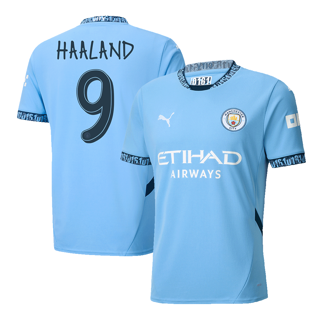 Manchester City Hemma Fotbollströja HAALAND #9 2024/25 - UCL