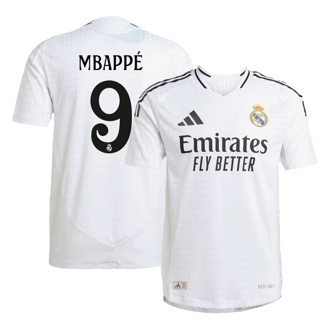 Real Madrid Hemma Fotbollströja MBAPPÉ #9 2024/25 Autentisk