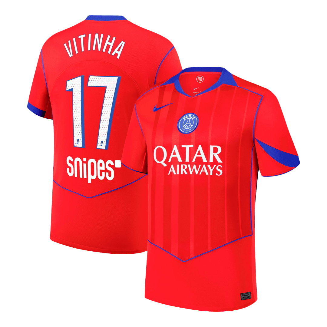 PSG Tröja VITINHA #17 2025/26 Tredje Röd