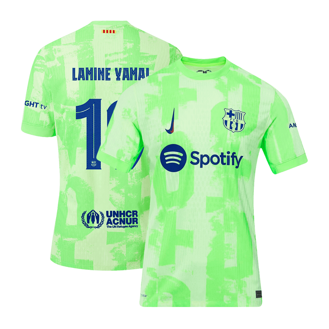 Barcelona Tredjeställ Fotbollströja LAMINE YAMAL #19 2024/25 Autentisk - UCL