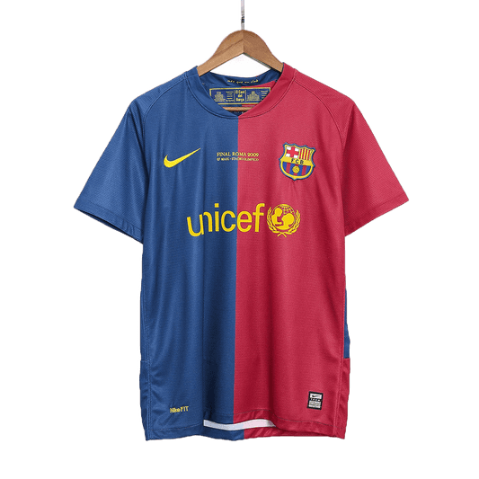 Retro Barcelona Hemma Fotbollströja XAVI #6 2008/09 - UCL Final-1
