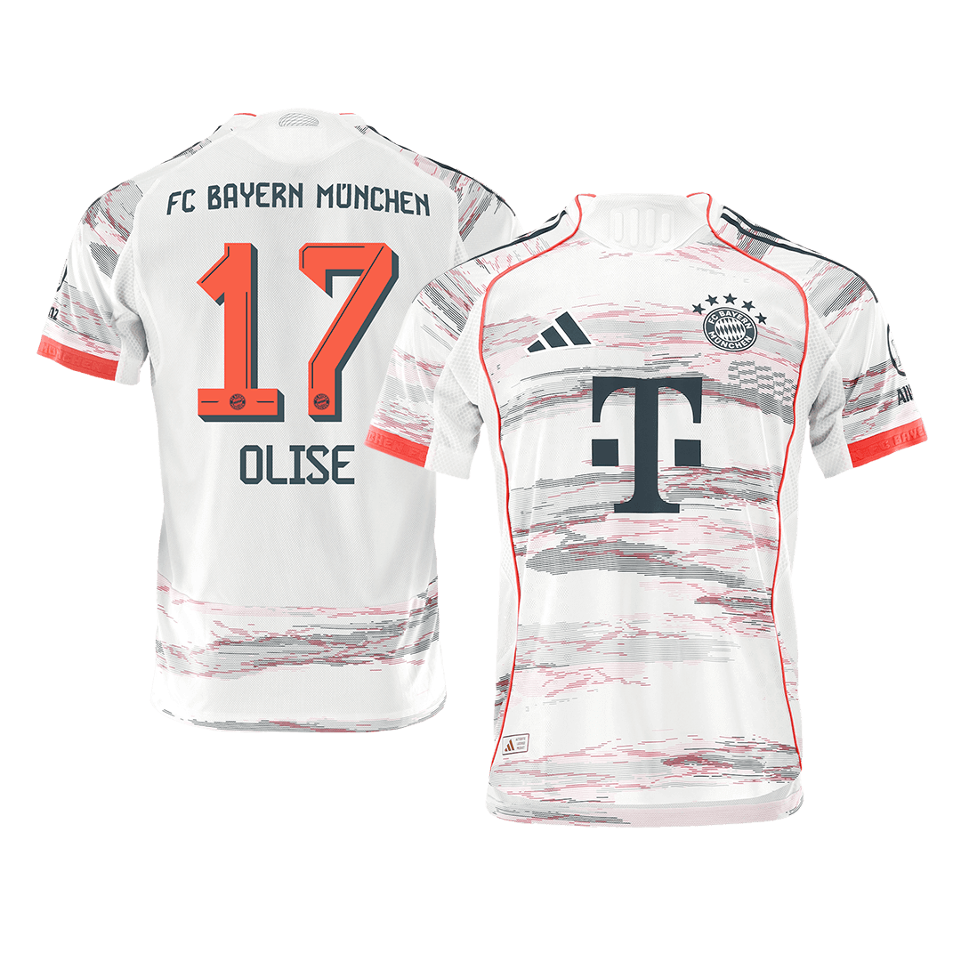 Bayern Munich Tröja OLISE #17 2025/26 Borta Autentisk Vit