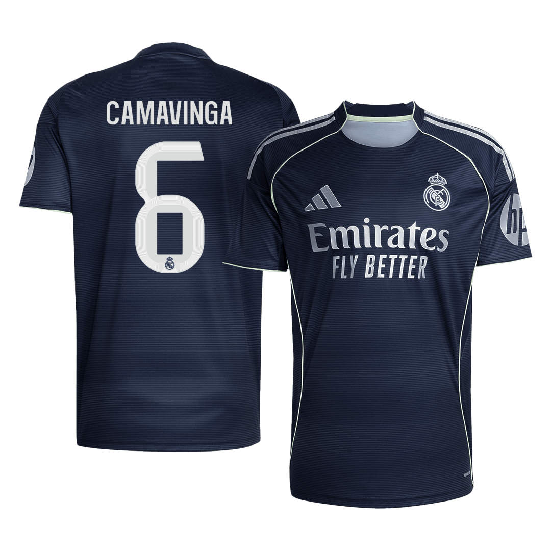 Real Madrid Tröja CAMAVINGA #6 2025/26 Borta Mörkblå