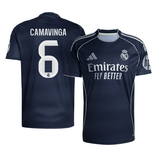 Real Madrid Tröja CAMAVINGA #6 2025/26 Borta Mörkblå-1