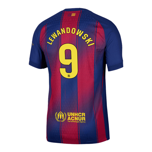 LEWANDOWSKI #9 Barcelona Tröja 2025/26 Hemma Autentisk