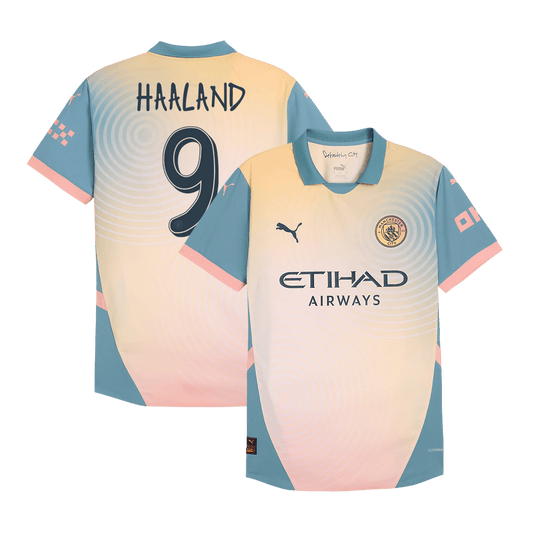 Manchester City Fjärde borta Fotbollströja HAALAND #9 2024/25 Autentisk - Definitely City-1