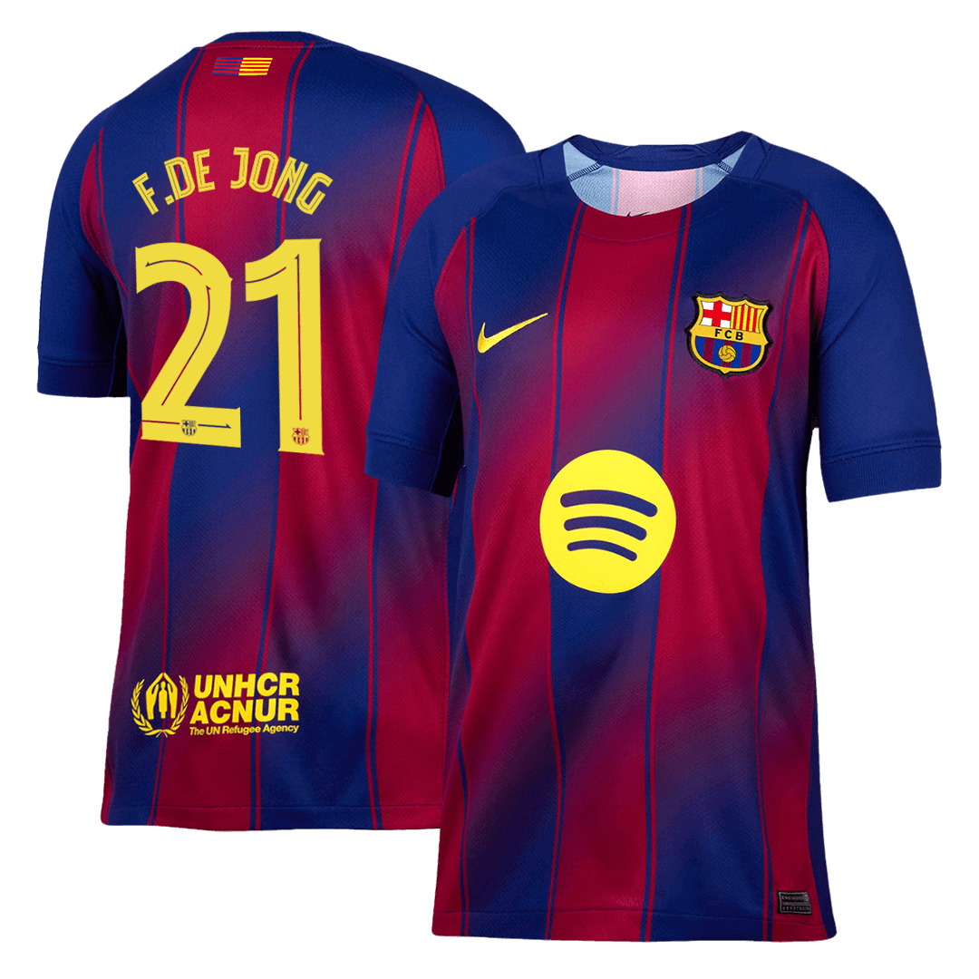 F.DE JONG #21 Barcelona Tröja 2025/26 Hemma - UCL