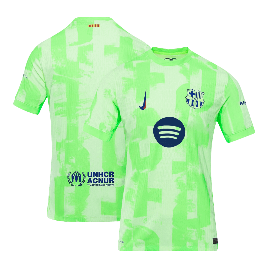 Barcelona Tredjeställ Fotbollströja 2024/25 Autentisk - Spotify-logotyp utan text