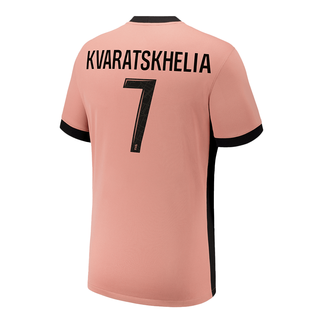 PSG Tredjeställ Fotbollströja KVARATSKHELIA #7 2024/25