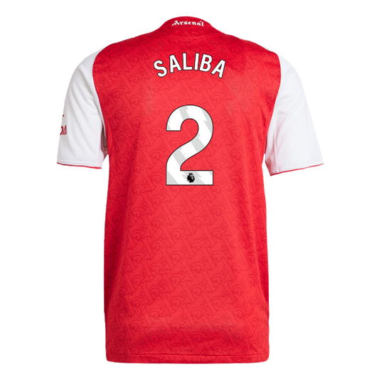 Arsenal Tröja SALIBA #2 2025/26 Hemma Autentisk Röd