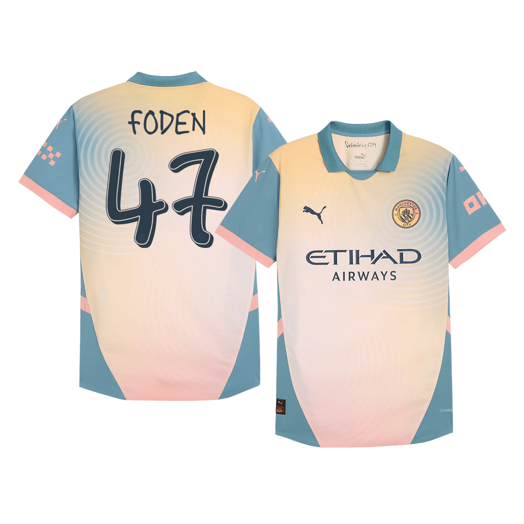 Manchester City Fjärde borta Fotbollströja FODEN #47 2024/25 Autentisk - Definitely City