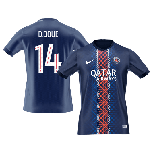 D.DOUÉ #14 PSG Tröja 2025/26 Hemma Premium Mörkblå-1