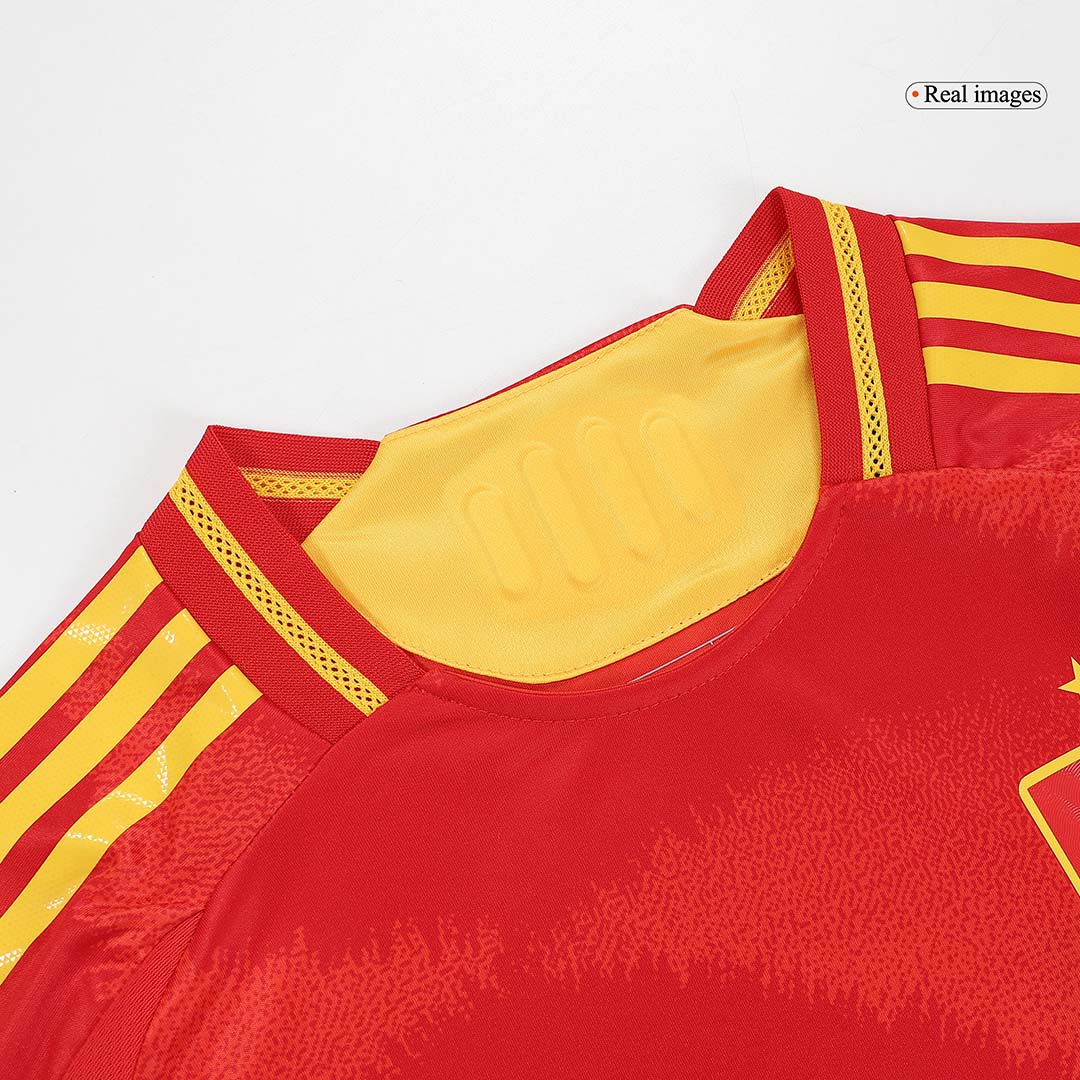 LAMINE YAMAL #19 Spanien Hemma Fotbollströjor Euro 2024 Autentisk