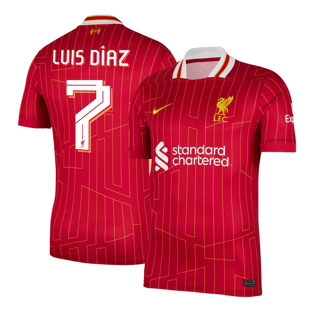Liverpool Hemma Fotbollströja LUIS DÍAZ #7 2024/25 Premium - UCL