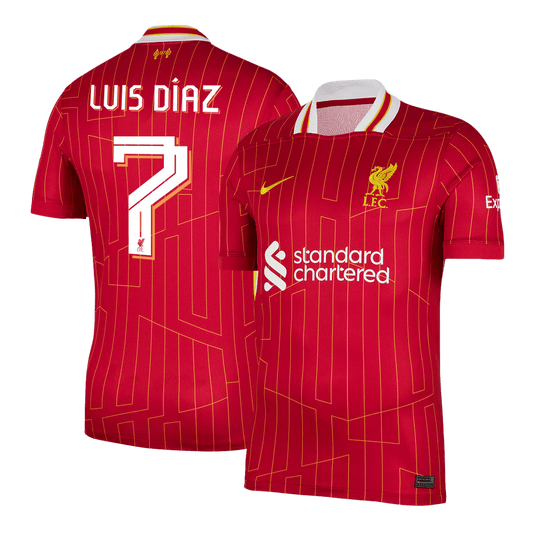Liverpool Hemma Fotbollströja LUIS DÍAZ #7 2024/25 Premium - UCL-1