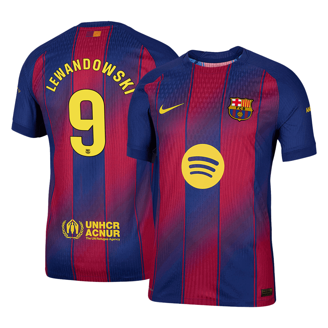 LEWANDOWSKI #9 Barcelona Tröja 2025/26 Hemma Autentisk