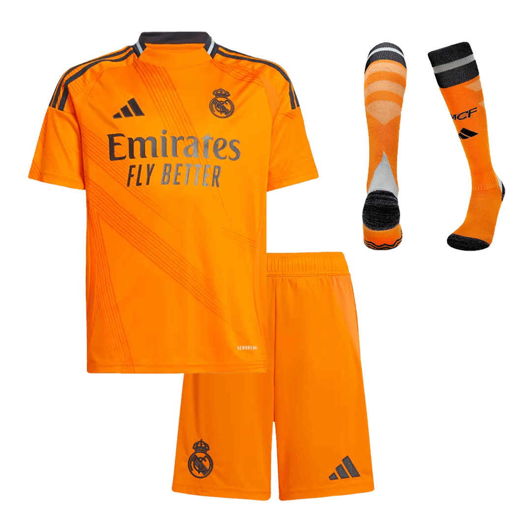 Real Madrid Borta Fotbollströja 2024/25 Fotbollssats Barn stora storlekar