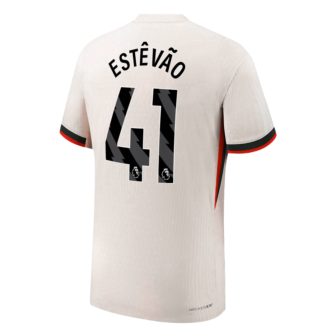 Chelsea Tröja ESTÊVÃO #41 2025/26 Borta Autentisk Vit