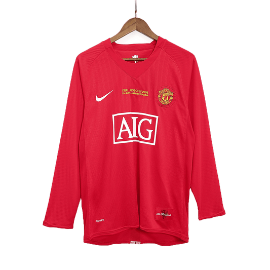 Retro Manchester United Hemma Fotbollströja ROONEY #10 2007/08 långärmad - UCL Final-1
