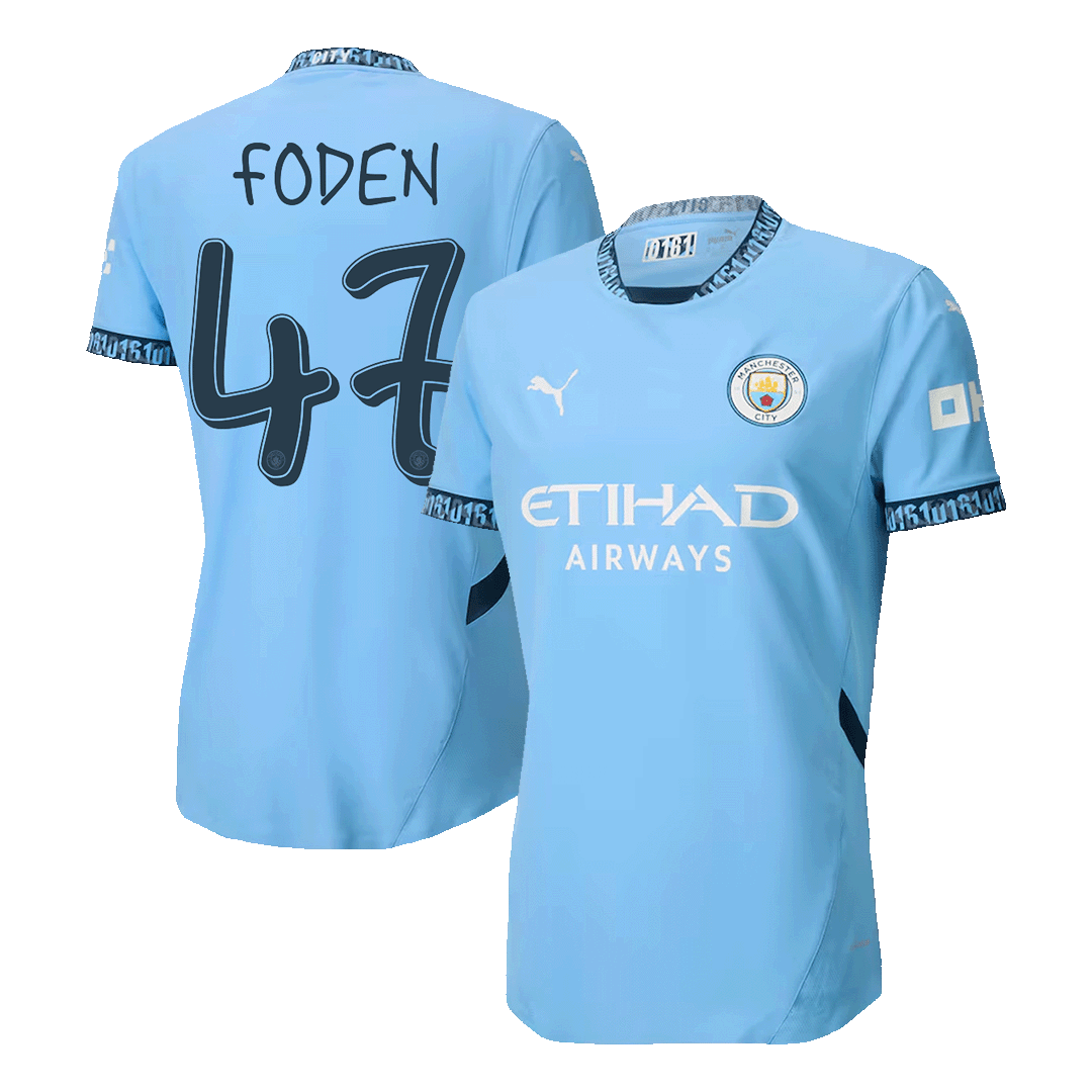 Manchester City Hemma Fotbollströja FODEN #47 2024/25 Autentisk - UCL