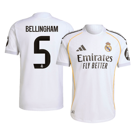BELLINGHAM #5 Real Madrid Hemma Fotbollströjor 2025/26 Autentisk-1