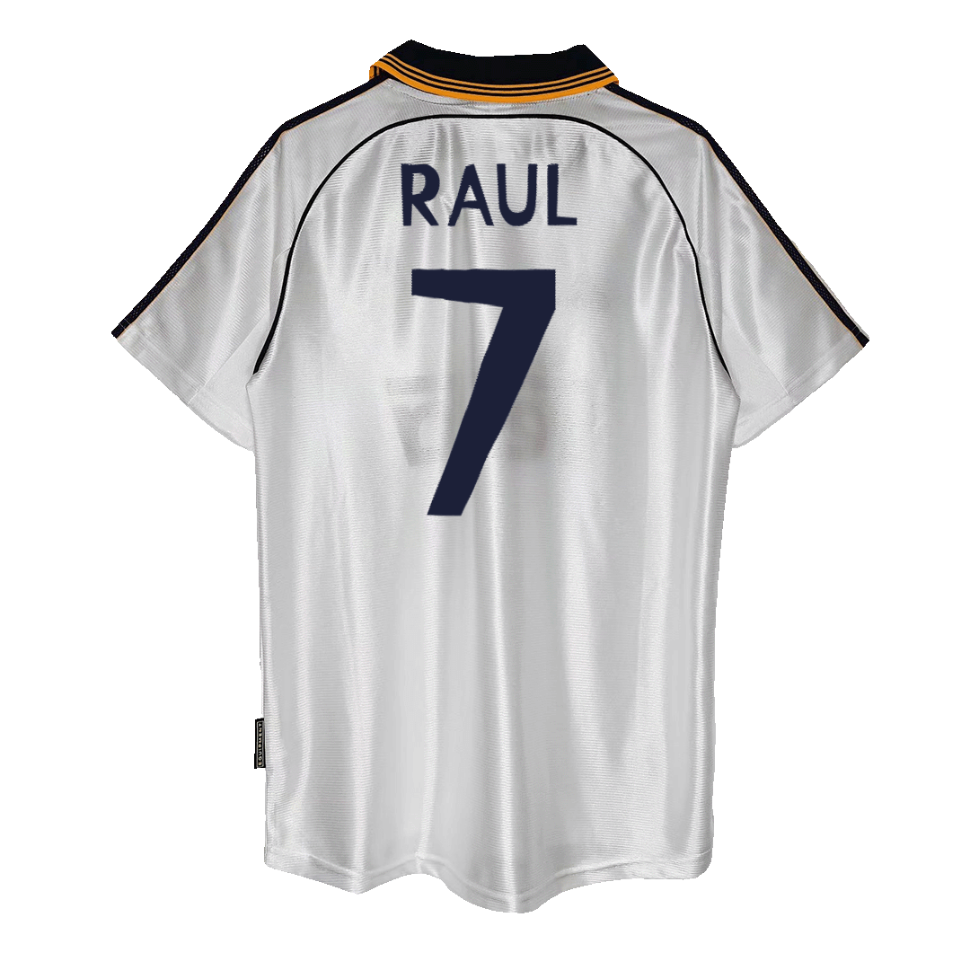 Retro Real Madrid Hemma Fotbollströja RAUL #7 1998/00