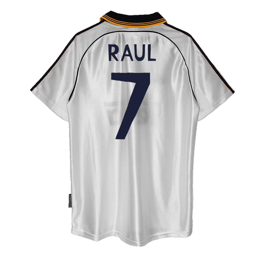 Retro Real Madrid Hemma Fotbollströja RAUL #7 1998/00