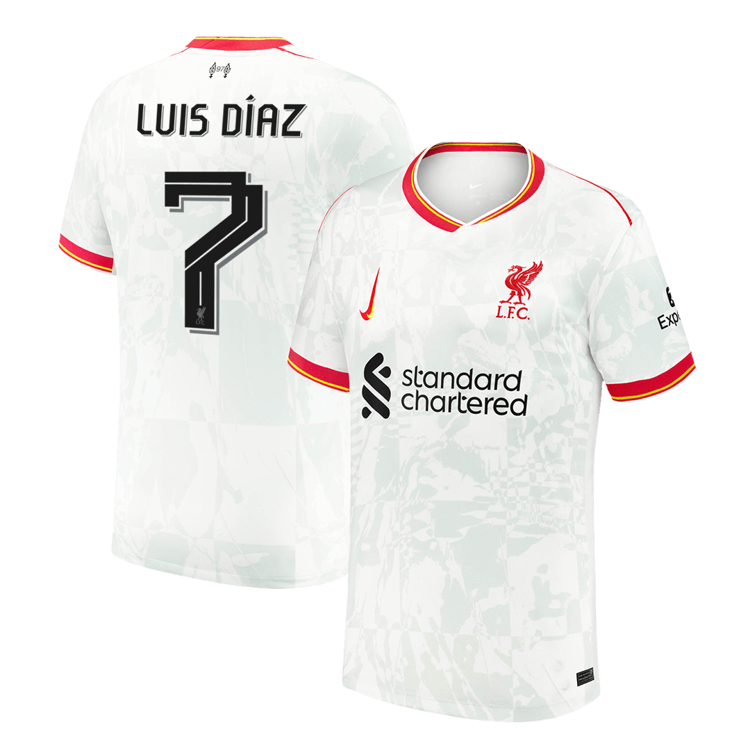 Liverpool Tredjeställ Fotbollströja LUIS DÍAZ #7 2024/25 - UCL