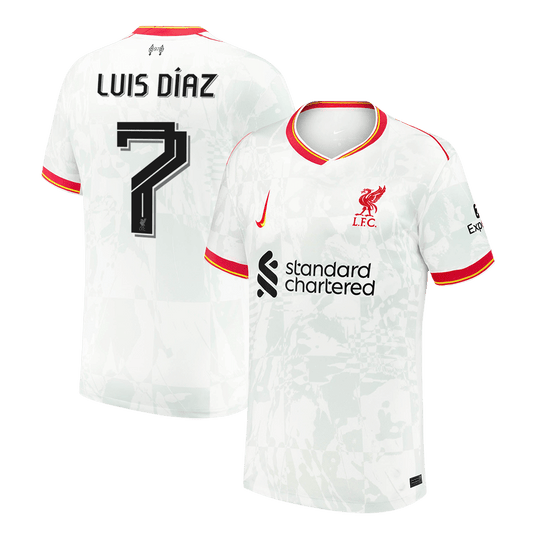 Liverpool Tredjeställ Fotbollströja LUIS DÍAZ #7 2024/25 - UCL-1