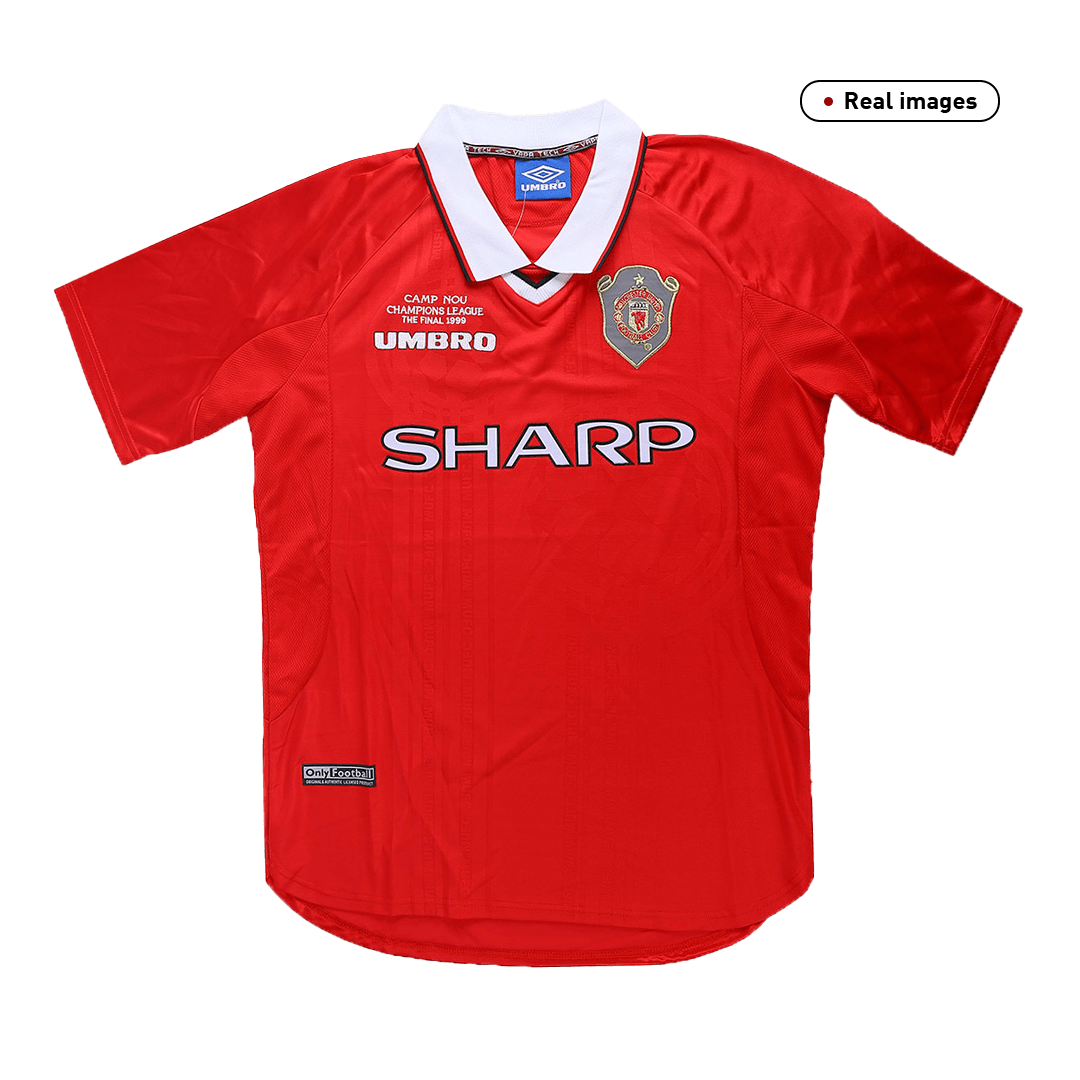 Retro Manchester United Hemma Fotbollströja 1999/00