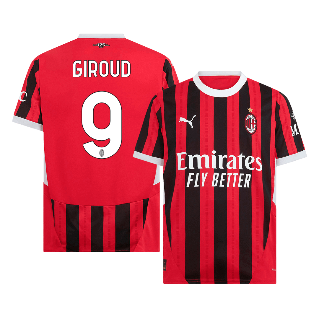 AC Milan Hemma Fotbollströja GIROUD #9 2024/25