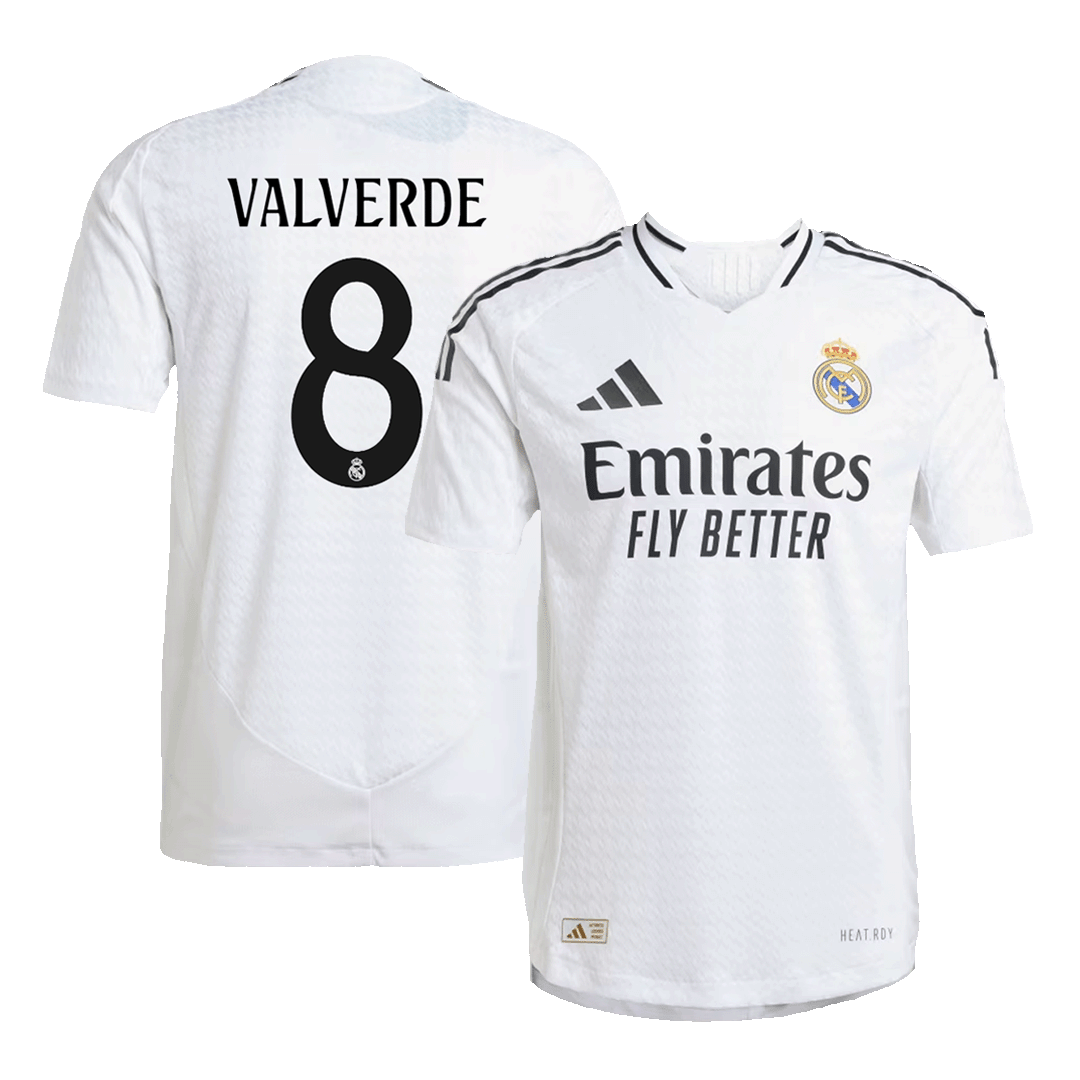 Real Madrid Hemma Fotbollströja VALVERDE #8 2024/25 Autentisk