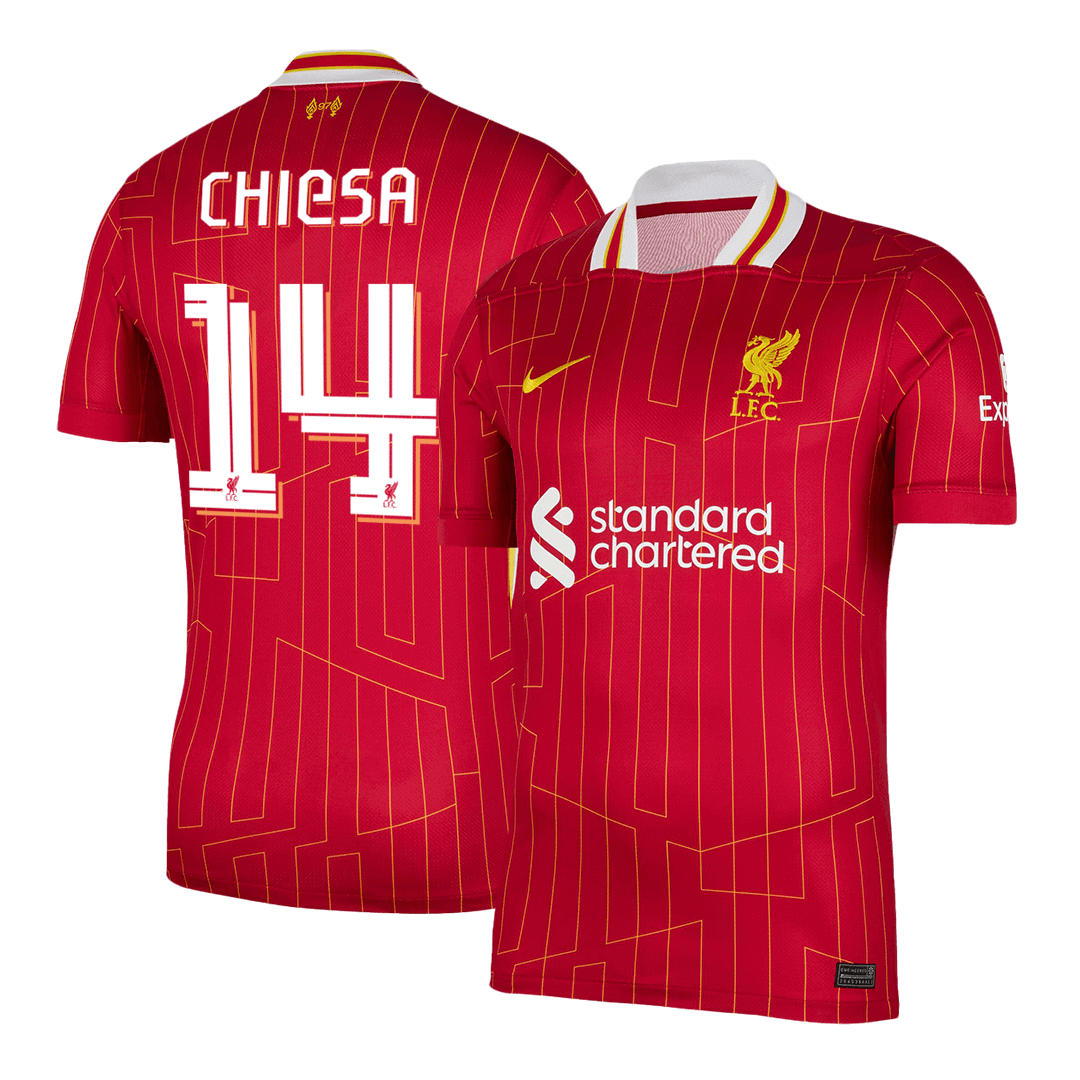 Liverpool Hemma Fotbollströja CHIESA #14 2024/25 Premium - UCL