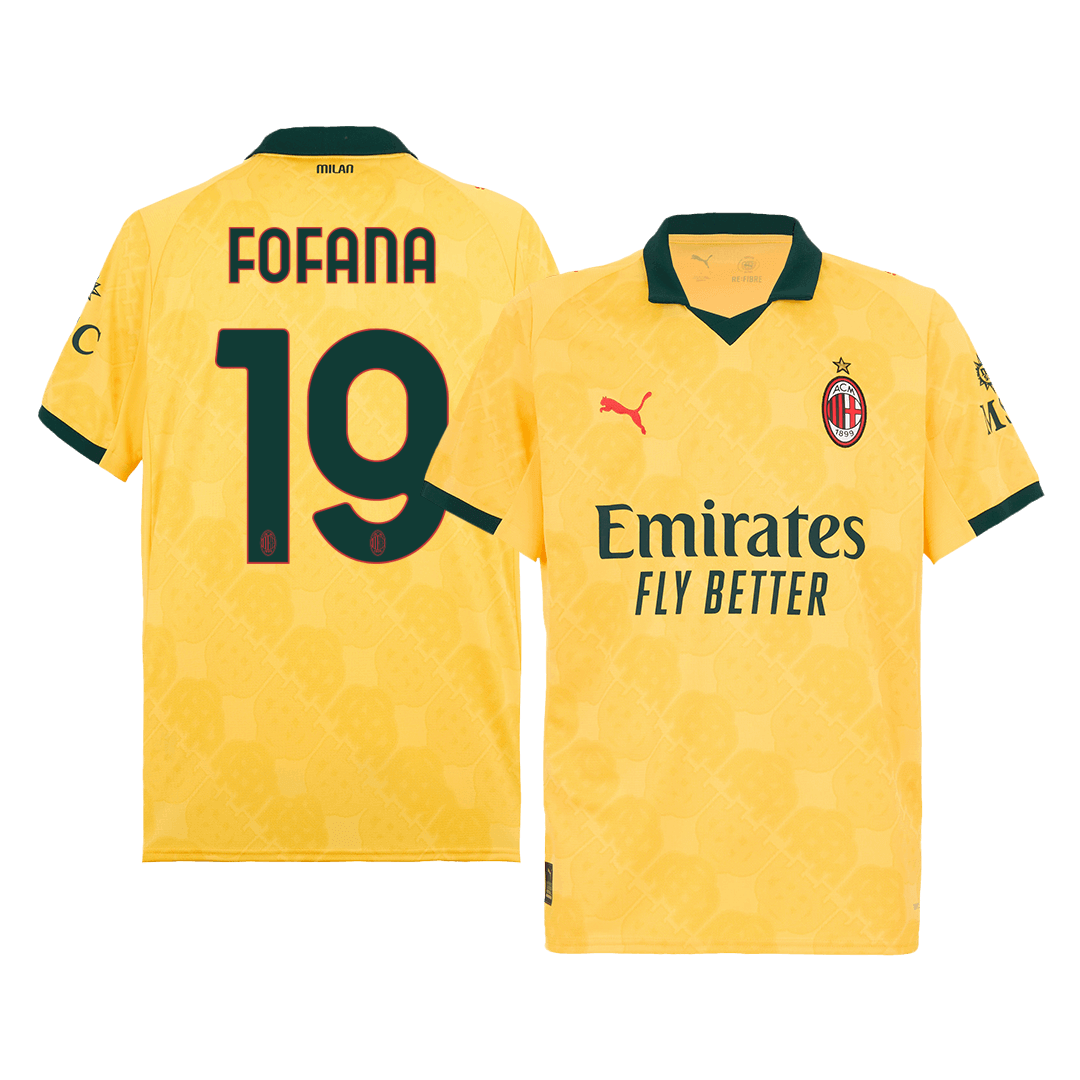 AC Milan Tröja FOFANA #19 2025/26 Tredje Gul