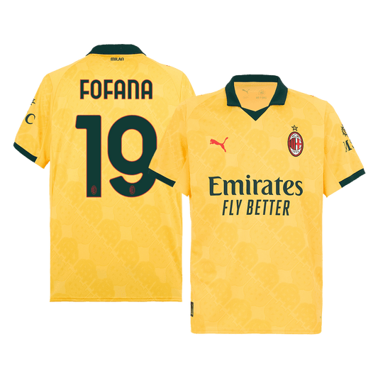 AC Milan Tröja FOFANA #19 2025/26 Tredje Gul-1