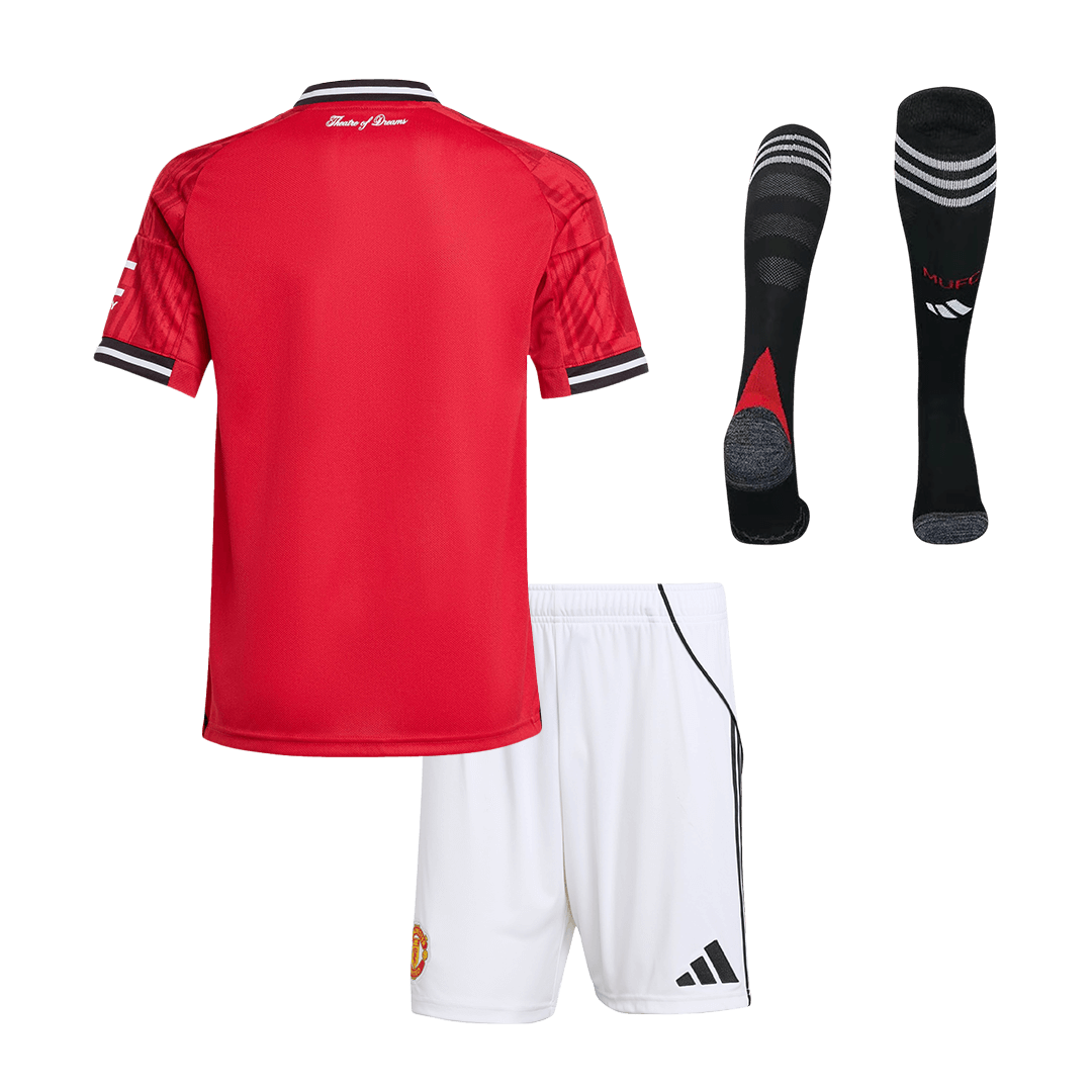 Manchester United Tröja 2025/26 Hemmaställ Röd Barn