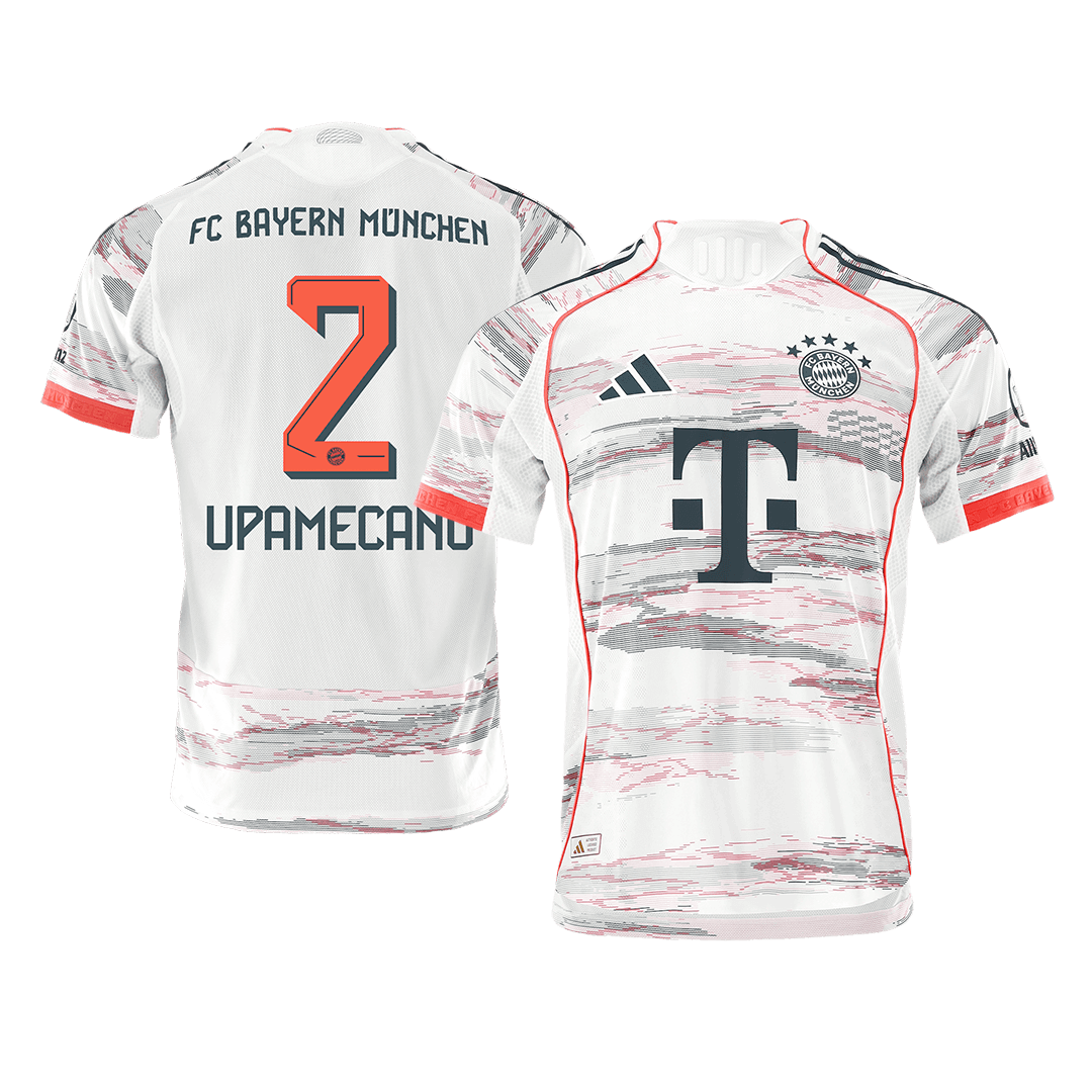 Bayern Munich Tröja UPAMECANO #2 2025/26 Borta Autentisk Vit
