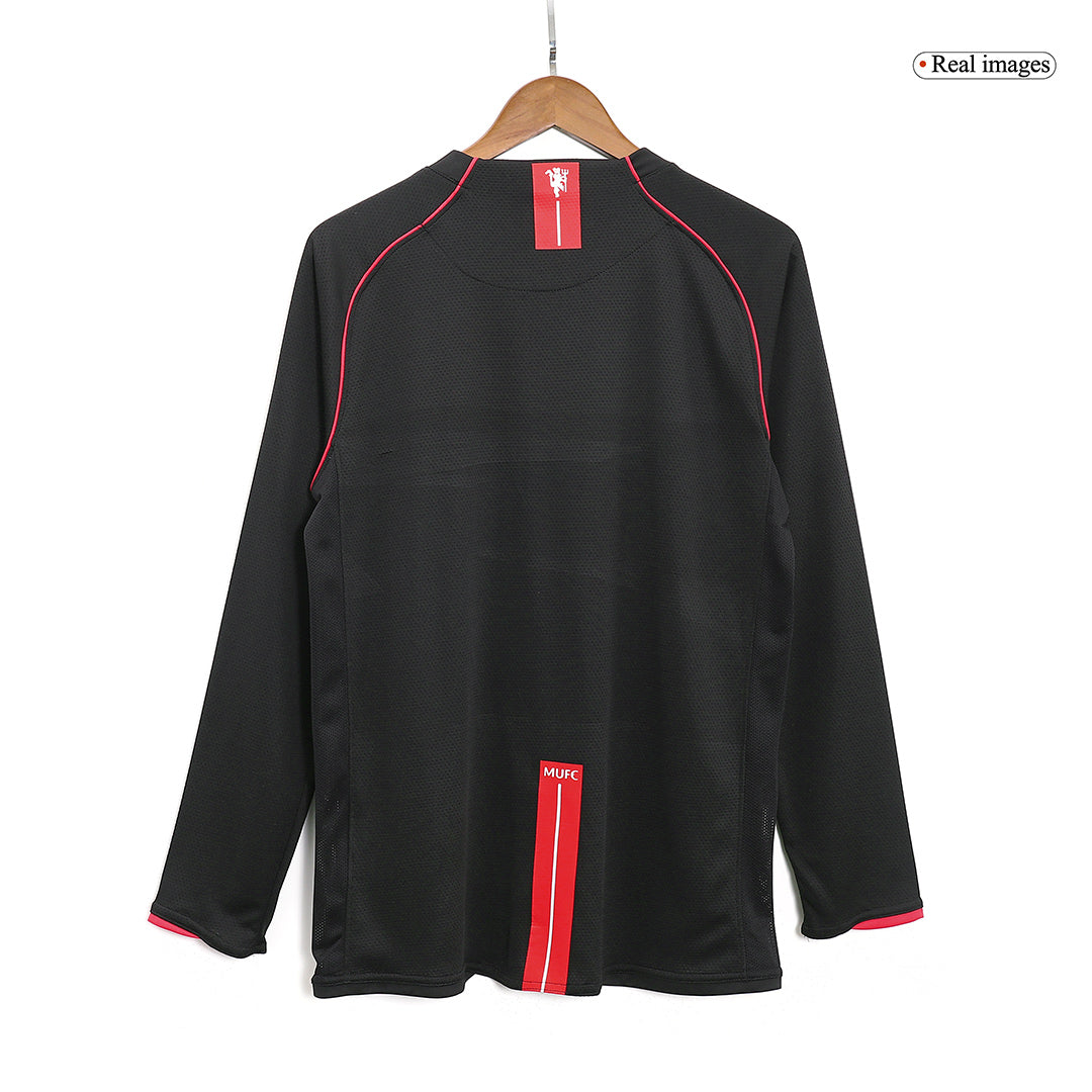 Retro Manchester United Borta Fotbollströja 2007/08 långärmad