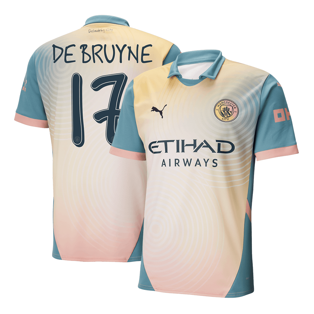 Manchester City Fjärde borta Fotbollströja DE BRUYNE #17 2024/25 - Definitely City