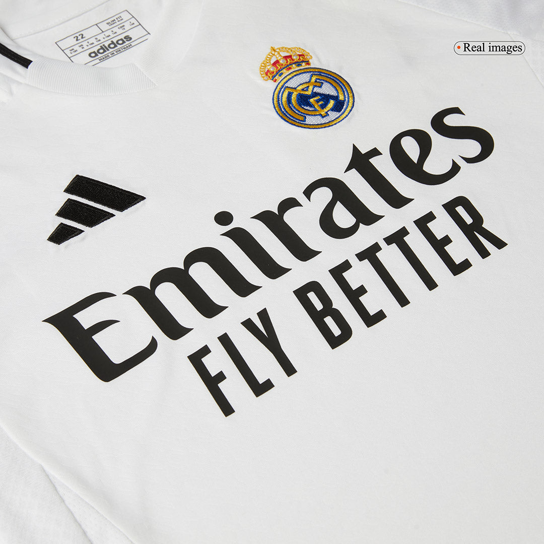 Real Madrid Hemma Fotbollströja BELLINGHAM #5 2024/25 Fotbollssats Barn Premium