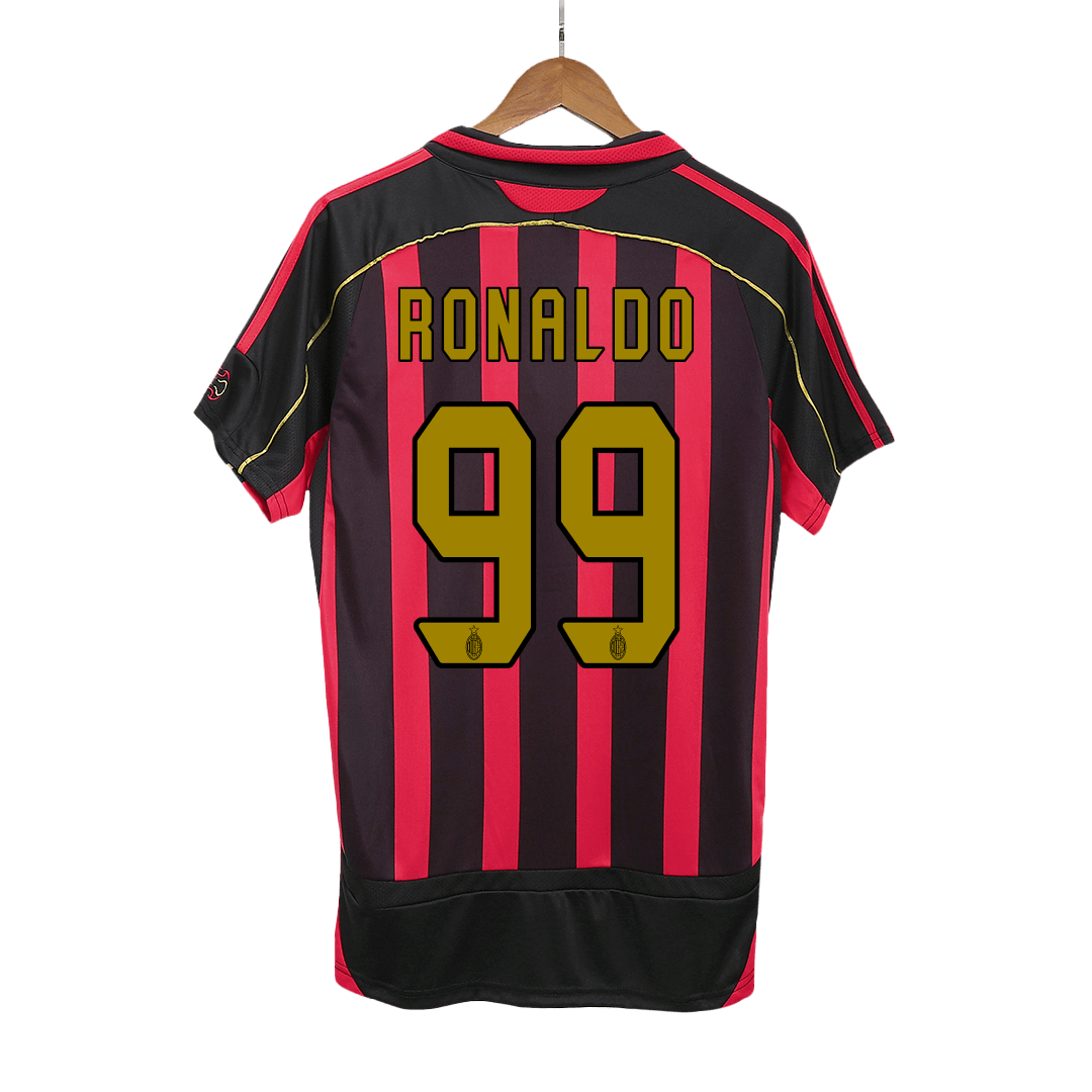 Retro AC Milan Hemma Fotbollströja RONALDO #99 2006/07