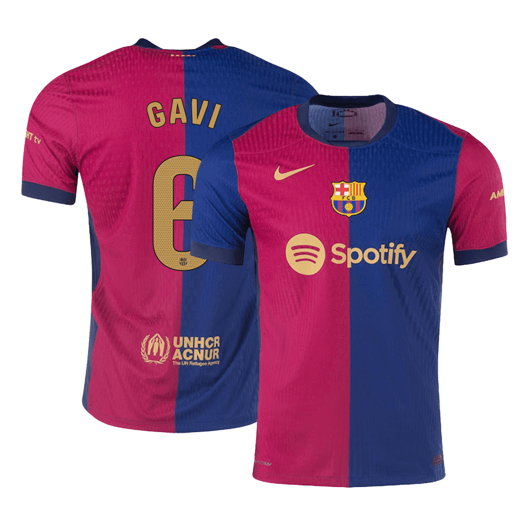Barcelona Hemma Fotbollströja GAVI #6 2024/25 Autentisk
