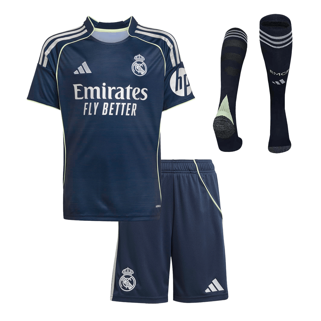 Real Madrid Tröja 2025/26 Bortaställ Mörkblå Barn