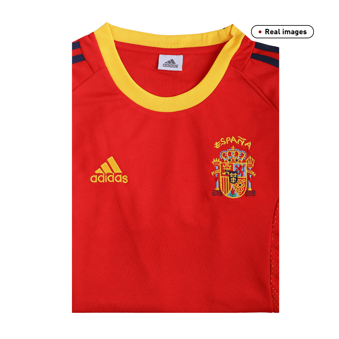 Spanien Hemma Fotbollströjor 2002 Retro