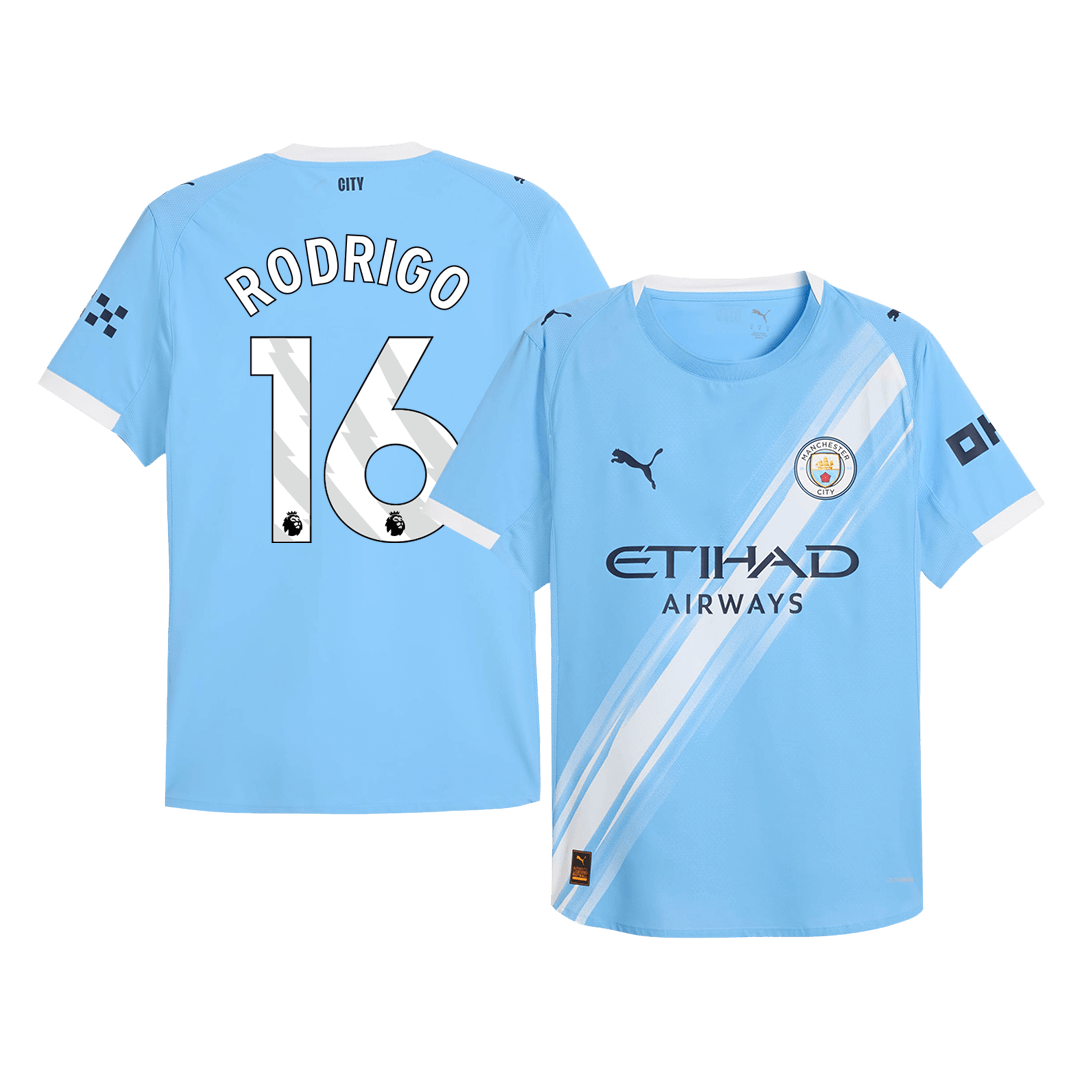 RODRIGO #16 Manchester City Hemma Tröja 2025/26 Autentisk